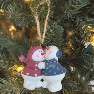 Snowman Couple Christmas Ornament